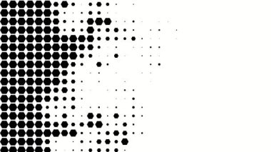 Ekranda soldan sağa doğru sorunsuz büyüyen yarım tonlu altıgen geçiş efekti