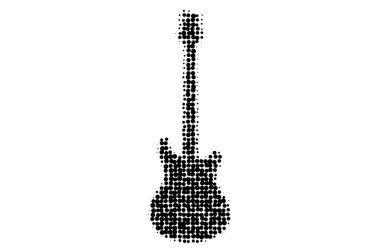 Yarım ton Bas Gitar Siyah Nokta Deseni