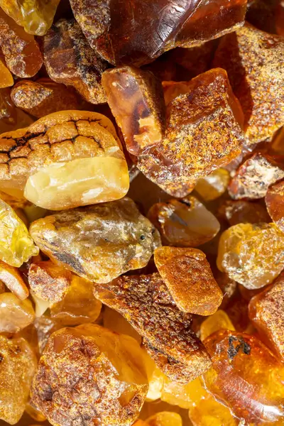 Kaba Amber Gemstones Macro Doku Yığını