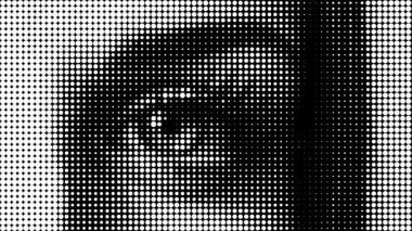 Göz Kırpan İnsan Gözü Yarı Ton Canlandırma Döngüsü