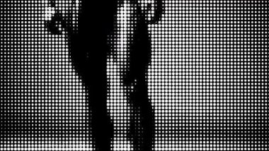 Solo Dansçı Silueti Yarıton Canlandırması