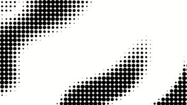 Soyut Dalgalanan Yarım Tonlama Dot Şekilleri Döngüsü