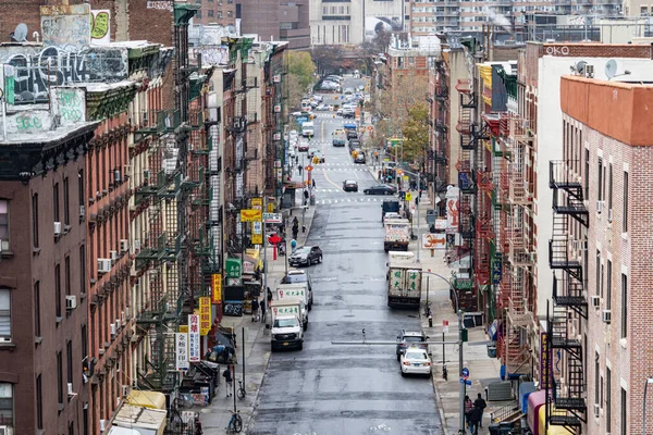 Nueva York Estados Unidos Noviembre 2019 Vista Elevada Calle Monroe —  Fotos de Stock