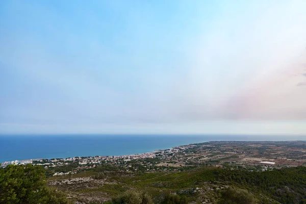 Enjoy Stunning Scenery Alcossebre Mediterranean Sea Castellon Bird Eye View — Stock Photo, Image