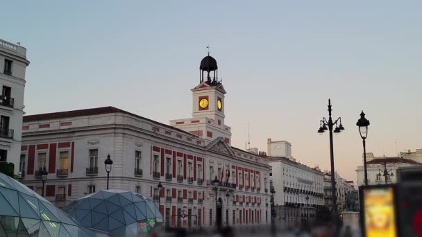 Casa Correos Binası Madrid Bölge Hükümetinin Puerta Del Sol Daki — Stok video