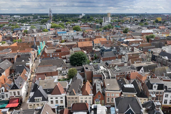 Groningen Holandia Lipca 2022 Skyline Dachami Dzielnicy Mieszkalnej Centrum Holenderskiego — Zdjęcie stockowe