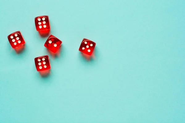 Gaming Dice Color Background Copy Space — Stock Photo, Image