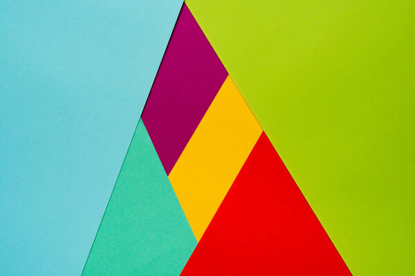 texture background of fashionable pastel color with top view, minimal concept, flat lay: blue, green, red, yellow and pink.