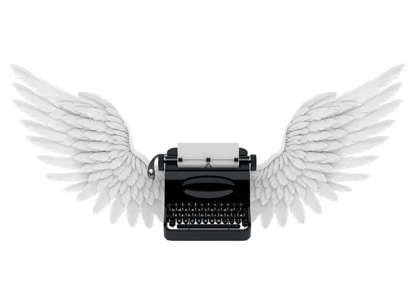 Γραφομηχανή Φτερά Αγγέλου — Φωτογραφία Αρχείου