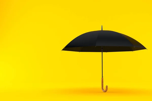 Paraguas Aislado Sobre Fondo Naranja Ilustración — Foto de Stock