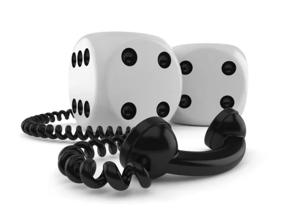 Цибуля Телефонною Трубкою Ізольована Білому Тлі Ілюстрація — стокове фото