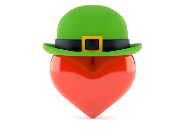 Corazón Con Sombrero Verde — Foto de Stock