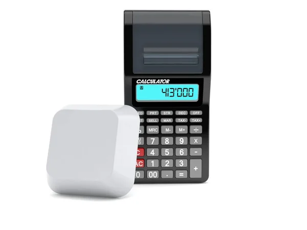 Calculadora Com Tecla Teclado Branco — Fotografia de Stock