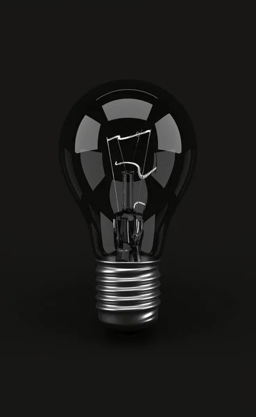 Лампочка Сером Фоне Иллюстрация — стоковое фото