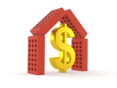 Tuğla evin içinde dolar birimi