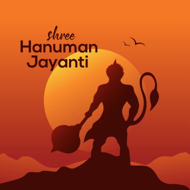 Hanuman Jayanti 'nin tasviri, Tanrı Sri Hanuman' ın doğumunu kutluyor.