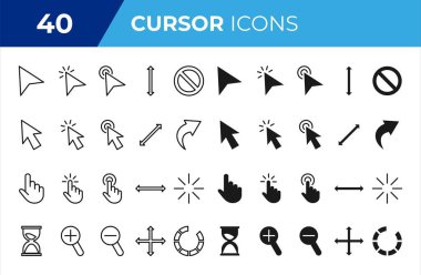 Fare imleci seti simgesi.