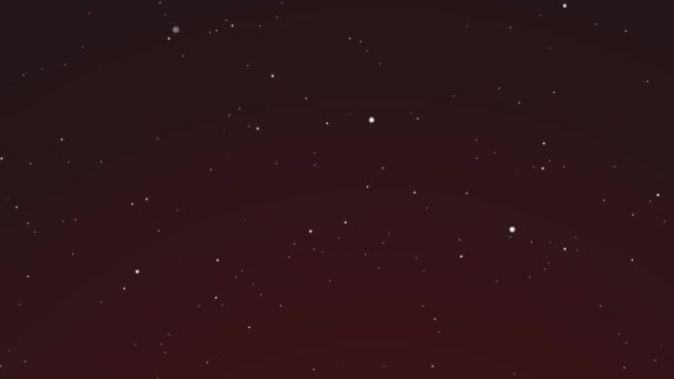 Hvězdné Světlo Animované Pozadí Rudé Oblohy Grafika Hvězdného Pohybu Záběry — Stock video