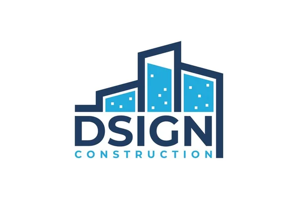 Дизайн Логотипа Архитектуры Строительный Знак Символ Недвижимости — стоковый вектор