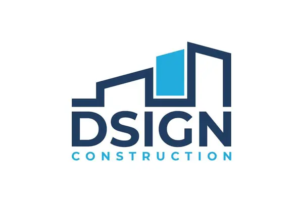 Progettazione Logo Architettura Segno Concetto Costruzione Simbolo Immobiliare — Vettoriale Stock
