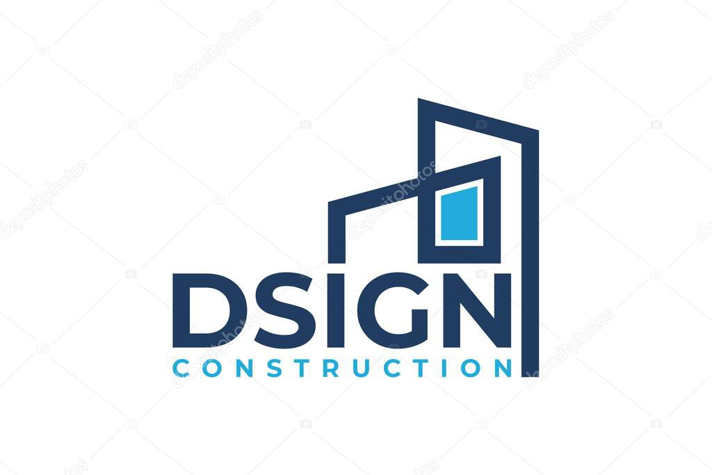 Architecture logo design. Building concept sign. Real estate symbol.