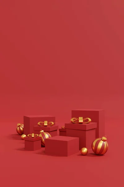 크리스마스 디자인 포스터 디자인 크리스마스 스튜디오 테이블 디스플레이에 — 스톡 사진