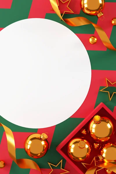 Buon Natale Felice Anno Nuovo Banner Design Natale Studio Tavolo — Foto Stock