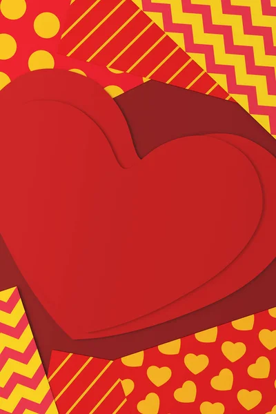 Dia Dos Namorados Conceito Cartões Conjunto Com Vermelho Rosa Corações — Fotografia de Stock