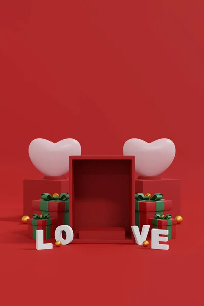 Šťastný Valentýn Pozadí Abstraktní Pozadí Minimální Styl Pro Prezentaci Značkových — Stock fotografie
