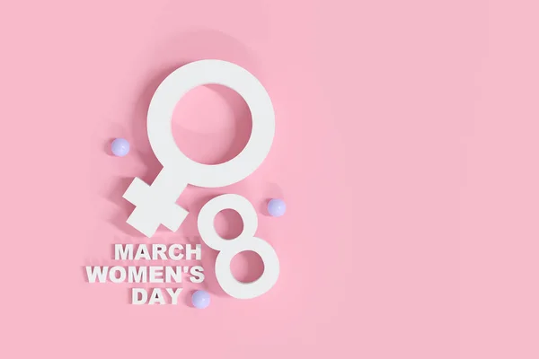 Dia Mulher Uma Ocasião Luta Feminina Lembrança Design Cartão Saudação — Fotografia de Stock