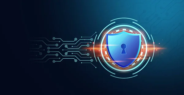 Computadora Seguridad Red Protección Proteger Concepto Datos Icono Escudo Seguridad — Foto de Stock