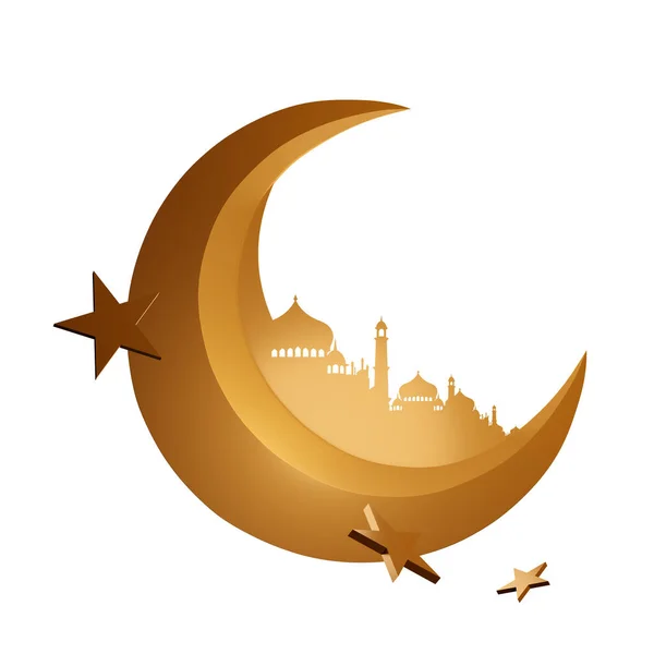 Festival Pro Muslimský Svatý Měsíc Ramadan Kareem Izolované Pozadí Ilustrace — Stock fotografie