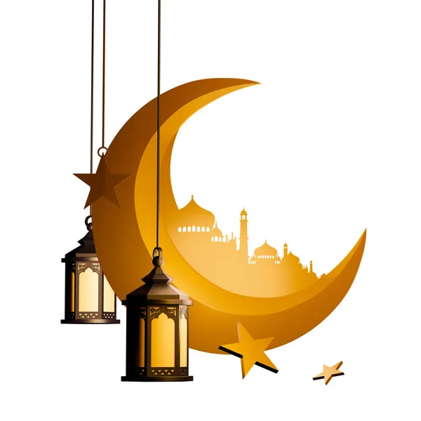 Festival Del Mes Sagrado Musulmán Ramadán Kareem Fondo Aislado Ilustración — Foto de Stock