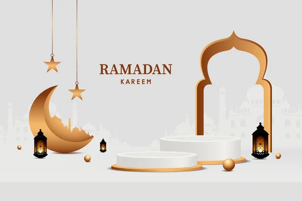 Festival Del Mes Sagrado Musulmán Ramadán Kareem Diseño Vectorial — Vector de stock