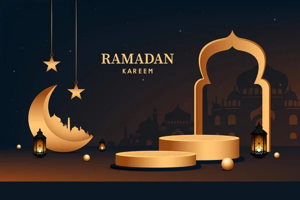 Festival Pour Mois Sacré Musulman Ramadan Kareem Conception Vectorielle — Image vectorielle