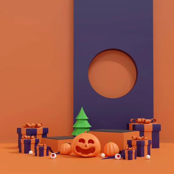 Usmívající Dýně Ilustrace Pro Slavnostní Zobrazení Produktu Podzimní Oslava Jack — Stock fotografie