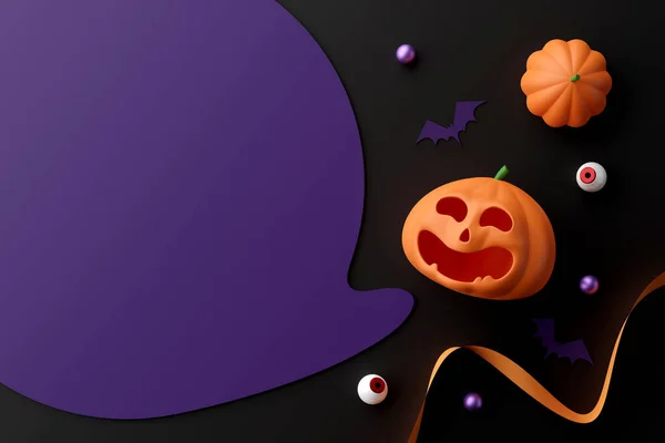 Leende Pumpa Illustration För Festlig Produktvisning Höstfirande Jack Lantern Halloween — Stockfoto