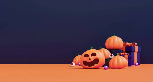 Smiling Pumpkin Apple Product Осенний Праздник Jack Lane Halloween Party — стоковое фото