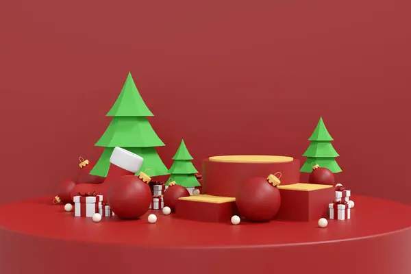 Festliche Frohe Weihnachten Und Ein Gutes Neues Jahr Hintergrund Illustration — Stockfoto