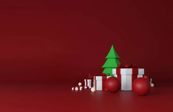 크리스마스와 디스플레이를위한 일러스트 화장품 전시를 기하학 받침대 플랫폼 — 스톡 사진