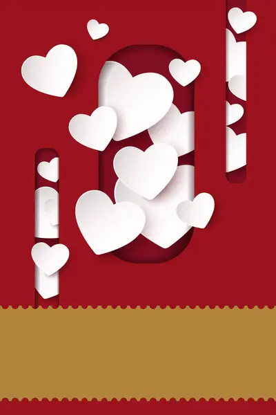 Vakker Gjengivelse Valentinsdagskonsept Romantisk Gratulasjonskort Produkt Podium Display Design Med – stockfoto