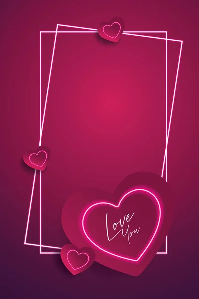 День Святого Валентина Концепція Романтична Вітальна Листівка Дизайн Дисплея Продукту — стокове фото