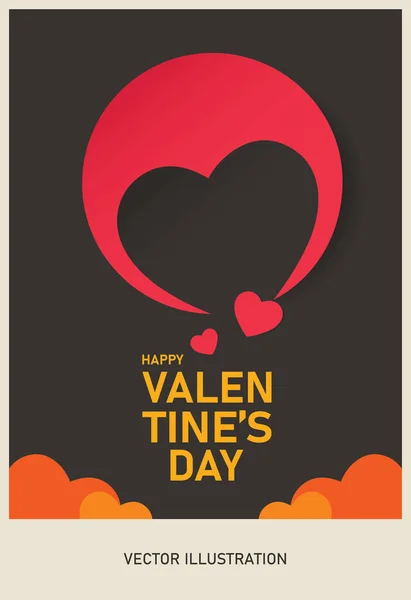 Krásný Valentýn Umění Symbolická Láska Štěstí Přání Uvítanou Plakát Banner Stock Ilustrace