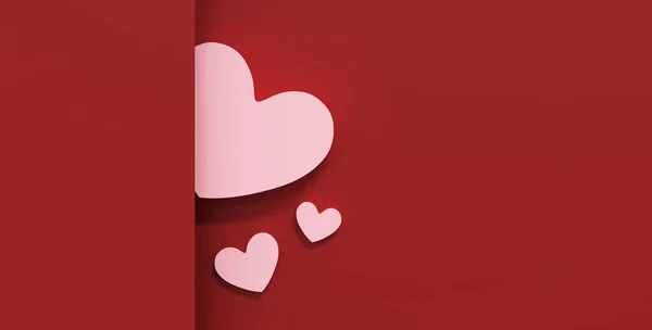 발렌타인 컨셉의 아름다운 렌더링 로맨틱 인사말 감각과 나트륨 디스플레이 디자인 — 스톡 사진