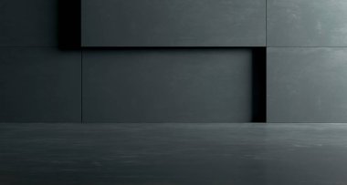 Modern Stüdyo İçi, Karanlık Asfalt Zemin, Şehir Sahneleri için Mimari Arkaplan