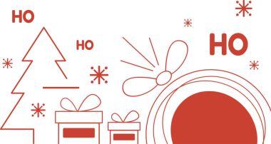 Minimalist Noel ve Yeni Yıl tebrik kartı. Png Dosyası