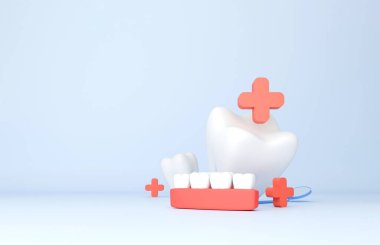 Diş eti, vitamin ve mineraller, diş bakımı, diş hekimliği, tıbbi reklamcılık ve diş sağlığı kliniği tasarımı için sağlıklı diş modelleri.