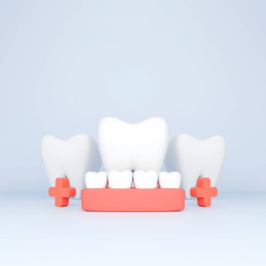 Diş eti, vitamin ve mineraller, diş bakımı, diş hekimliği, tıbbi reklamcılık ve diş sağlığı kliniği tasarımı için sağlıklı diş modelleri.