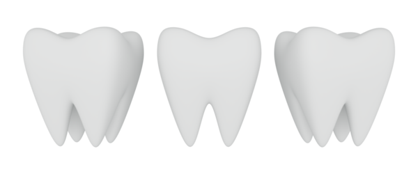 3 boyutlu beyaz diş, vitamin ve mineral ikonları, diş sağlığı ve ağız sağlığı konsepti, şeffaf arka planda izole edilmiş..