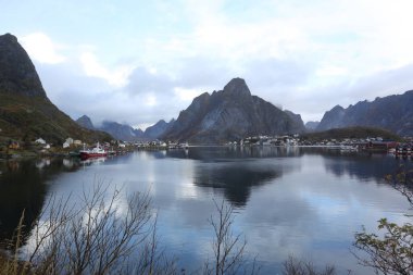 Harbor in Lofoten islands, Norway, Reine village